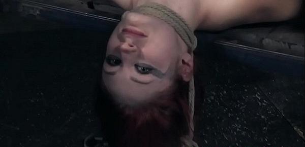  Redhead bdsm sub canned on scarred ass
